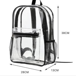 Clear backpacks- grey/black/pink/blue